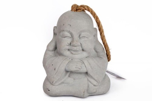 Grey oriental buddha stone - grey,
