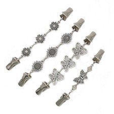 Pearl Chain Sweater Clips Ring