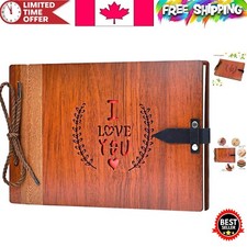 Sturdy Wooden 80-Page Photo