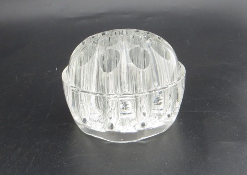 Vintage clear glass flower - clear,