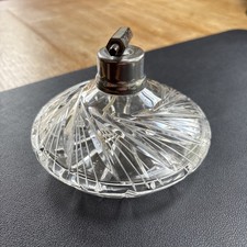 VINTAGE CUT GLASS LARGE PERFUME ATOMIZER BOTTLE