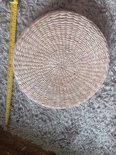 Straw weaved tatami cushion - straw,