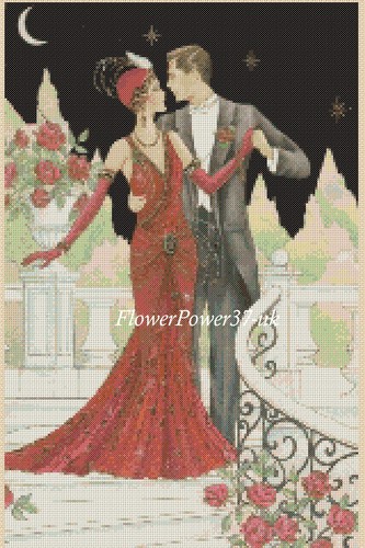 Art deco cross stitch - cross,