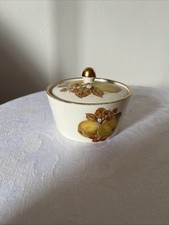 Crown Devon. S.Fielding & Co Ltd. Round Lidded Pot Decorated With Apples & Nuts