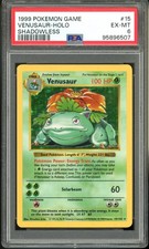 1999 Pokemon Base Set SHADOWLESS 15/102 Venusaur Holo PSA 6