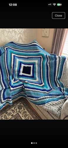 Handmade crochet blanket throw - crochet,