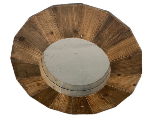 Rustic reclaimed wood sunburst - wood,
