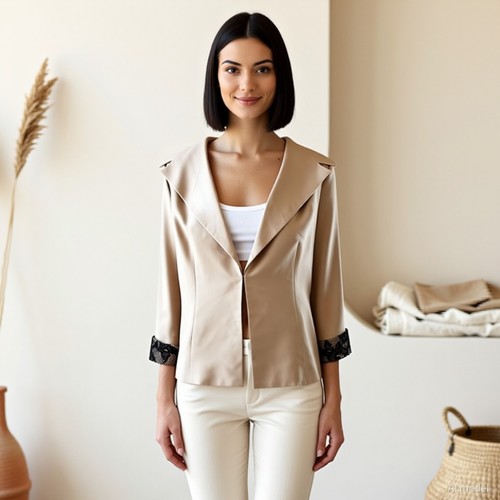 Silk blazer maria - blazer, coca
