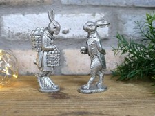 Pair of Silver Effect Resin