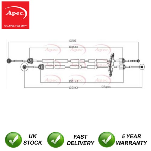 Gear selector cable apec fits - apec,