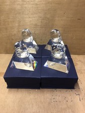 NICE SET OF 4 BOXED GLASS RACING HELMETS GO KART TROPHIES
