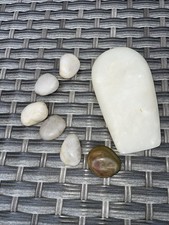 7pc White Hot Stones For Spa Massage-Large And Small