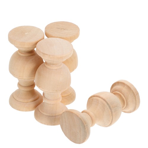 4pcs solid wood small - 4pcs,
