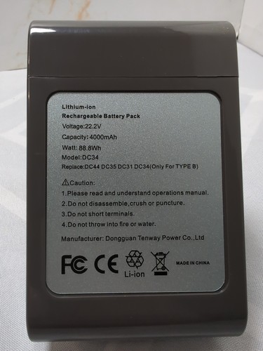 Replacement battery for - for, dyson