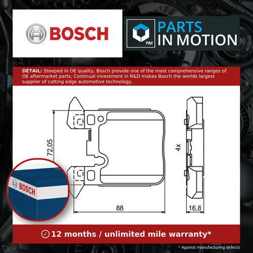Brake pads set fits - brake,