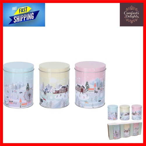 Festive christmas storage tins - festive,