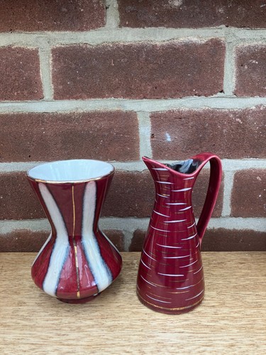 Retro german pottery vases - german,