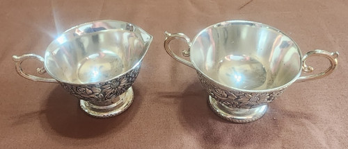 Japanese silver plated creamer - silver,