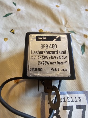 Lucas flasher hazard - lucas, relay