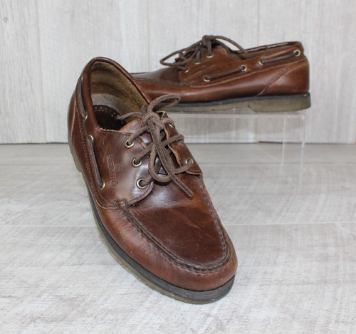 Mens sebago brown - leather, boat