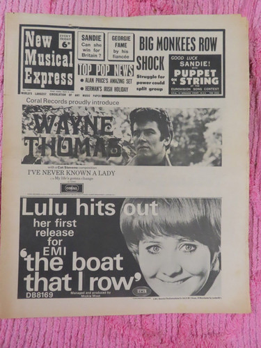 New musical express apr - 8, 1967