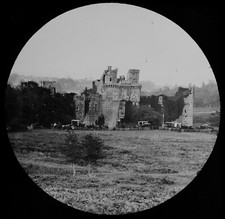 HERSTMONCEUX CASTLE C1890 OLD PHOTOGRAPH Magic Lantern Slide EAST SUSSEX ENGLAND