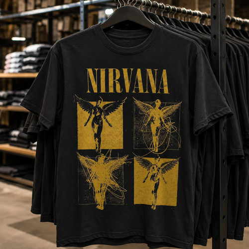 Nirvana heavyweight shirt - nirvana, t-shirt