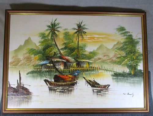 Lovely large vintage framed - lovely,