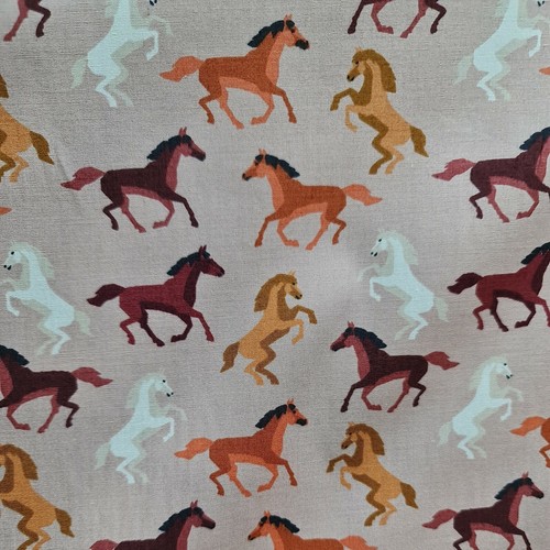 Horses 100 cotton fabric - 100%,