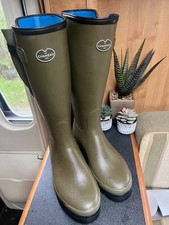 Le Chameau Mens Vierzonord Neoprene Lined Boots Size 10 EU44 Wellies Worn Once
