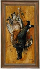 Wilhelm Schmidt (1878-1958) - Framed Early 20th Century Oil, A Brace of Grouse
