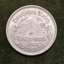 1935 Germany 1 Reichsmark Coin