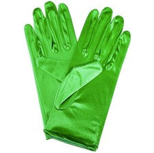 Ladies Short Wrist Gloves Smooth Satin For Party Dress Prom Evening Wedding