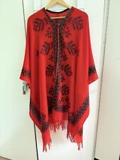 Nishat Linen Block Printed Pashmina Cape Shawl. One Size 