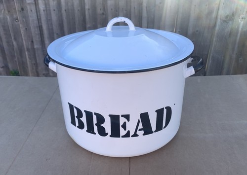 Vintage enamel white black - enamel,