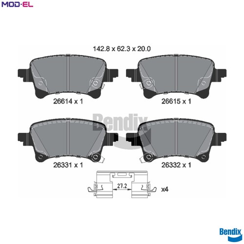 Brake pad set disc - pad,