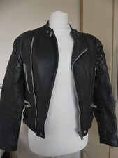Leather biker jacket - jacket, 38