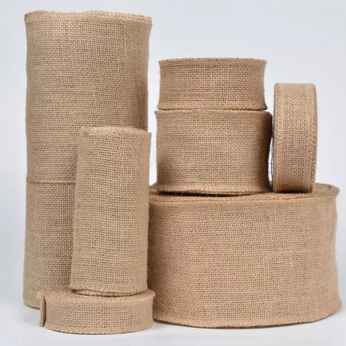 Natural hessian ribbon - natural,
