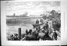Original Old Antique Print