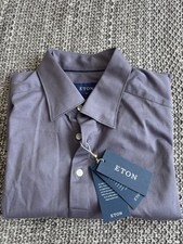 Eton Pique Polo Dusty Blue