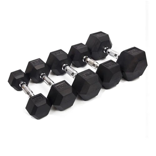 Hex dumbbells pairs rubber - pairs,