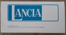 Lancia Range Price List 1976 -