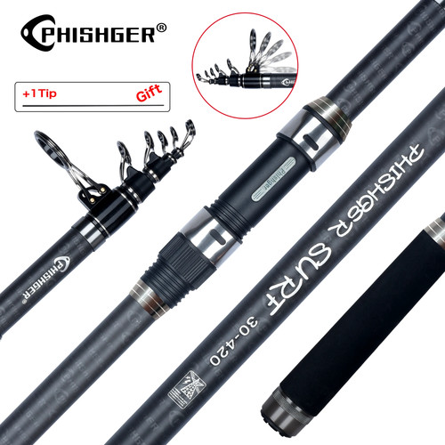 Telescopic surf spinning rod - surf,