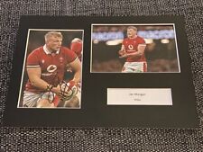 JAC MORGAN - *proof* WALES & OSPREYS RUGBY SIGNED A4 MOUNT +COA