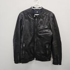 Diesel Black Leather Cafe Racing Biker Motorcycle Punk Classic Jacket Medium