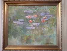 Claude Monet - Hand Painted Oil On Canvas - Water Lilies