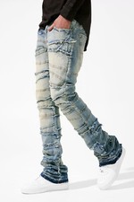 Mens Slim Fit Jeans Skinny Stretch Denim Trouser Ripped Diesel Punk Gothic Pants
