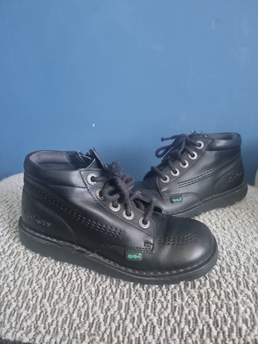 Kickers kick black leather - kickers,
