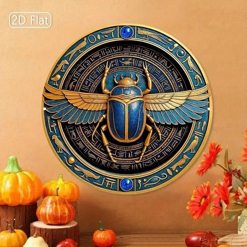 Egyptian scarab beetle metal - scarab,