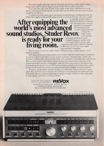 Revox b780 receiver - receiver,